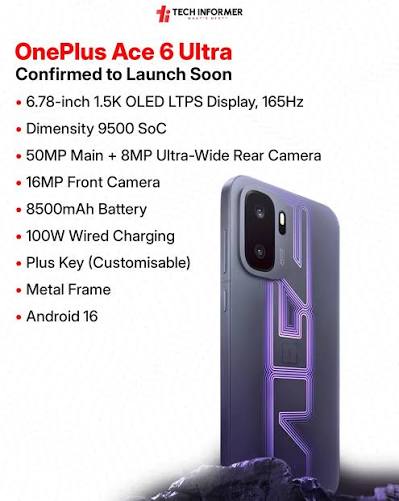 گوشی وان پلاس Oneplus Ace 6 Ultra